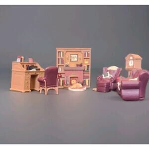 Avon Victorian Memories Miniature Furniture Living Rm 6 Piece Boxed Set Vintage
